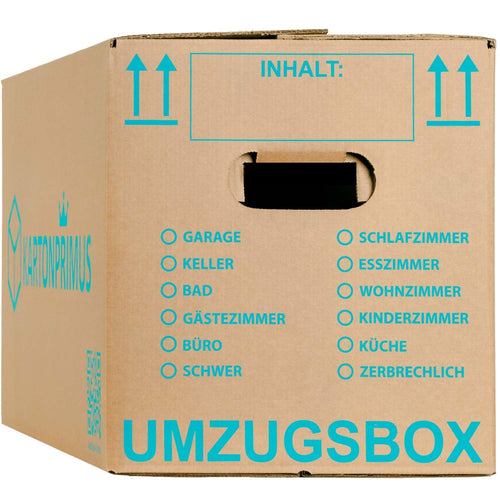 Kartonprimus Umzugskartons 620 x 300 x 330 mm, zweiwellig, 50 Stück