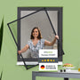 empasa START Fliegengitter Fenster Alurahmen anthrazit 130 x 150 cm mit schwarzem Filatec-Gewebe