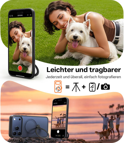 TORRAS Ostand Q3 Spin Hülle mit Ständer für iPhone 17 Pro Max, schwarz