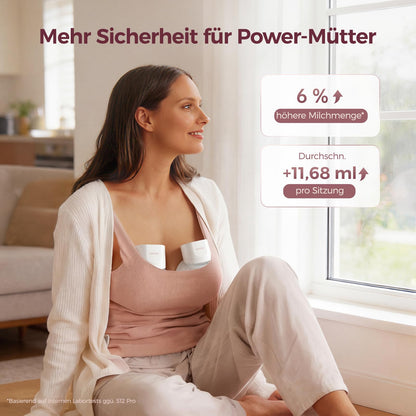 Momcozy S12 Pro elektrische Milchpumpe, freihändig, 2er-Set, Weiss