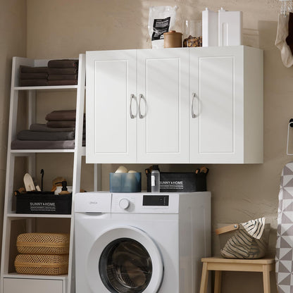 SoBuy FRG231-L-W Badezimmerschrank Wandschrank – Weiss