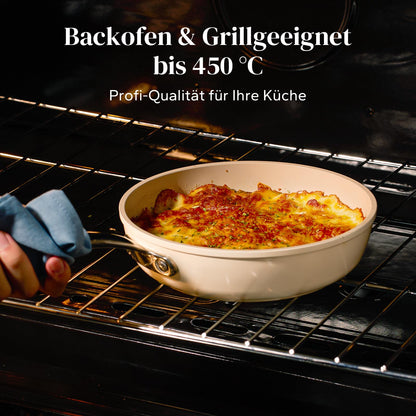 Redchef Alu-Keramik Bratpfannenset Induktion - Beige 20/24/28 cm