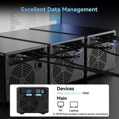 SwissTech 3 Bay HDD/SSD Gehäuse USB 3.0 - Alu für 2.5"/3.5" Laufwerke