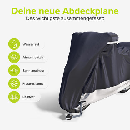 VELMIA Motorradabdeckung Extrem Hitzebeständig – Outdoor, Alle Jahreszeiten