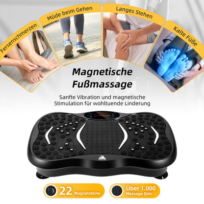 EVOLAND Vibrationsplatte 3D E1209 mit Bluetooth und Widerstandsbändern