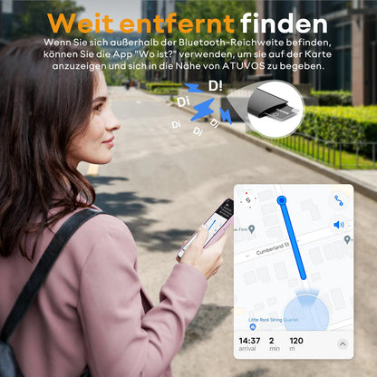 ATUVOS Air Tag Card, ultradünner Bluetooth Tracker, 2er Pack