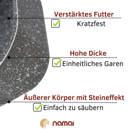 NAMAI Auflaufform Lasagne 40 x 28 cm Aluminium antihaftbeschichtet