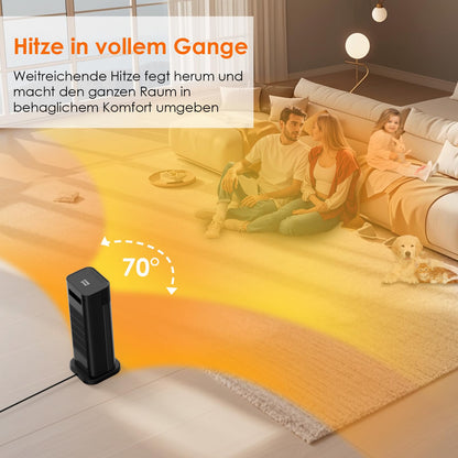 Minthouz S760 Keramik-Heizlüfter, 2000W PTC mit Thermostat