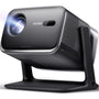 Aurzen Boom Mini Smart Beamer Google TV 4K Heimkino – Schwarz. Kompakter, schwarzer Beamer für 4K-Heimkino mit Google TV.
