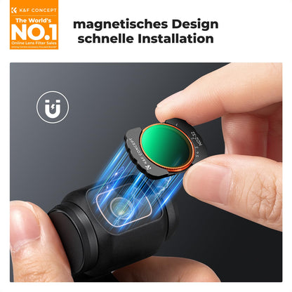 K&F CONCEPT FSD01 Magnetfilter-Set für DJI Osmo Pocket 3/4, 4-teilig