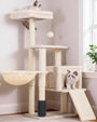 Heybly Kratzbaum HCT005SM mit Katzenbürste und Korb, Beige