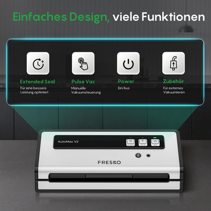 FRESKO Automax V2 Automatisches Vakuumiergerät 140W für Lebensmittel
