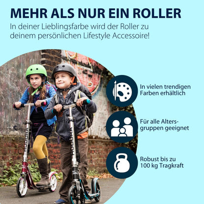 HUDORA BigWheel Scooter 205 Tretroller - klappbar Aluminium