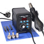 YIHUA 959D Heissluft SMD Lötstation – 700W EU Stecker. Kompaktes, dunkles Gehäuse. Für präzises Heissluftlöten/Entlöten von SMD-Bauteilen.