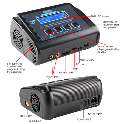 HTRC C150 LiPo RC Ladegerät 150W 10A mit Balancer