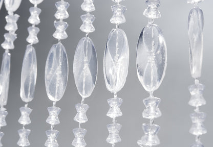 Kobolo Perlenvorhang Diamonds Türvorhang 90x200 cm transparent