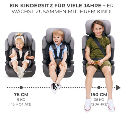 kk Kinderkraft COMFORT UP I-SIZE Kinderautositz 76-150 cm – Grau