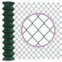 B!HOME Maschendrahtzaun mit Viereckgeflecht grün 100 cm x 15 m, Rolle aus kunststoffbeschichtetem Stahl