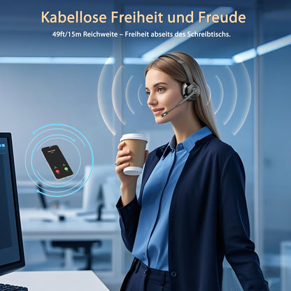 Earbay Bluetooth Headset mit Mikrofon, Ladestation und USB-Dongle