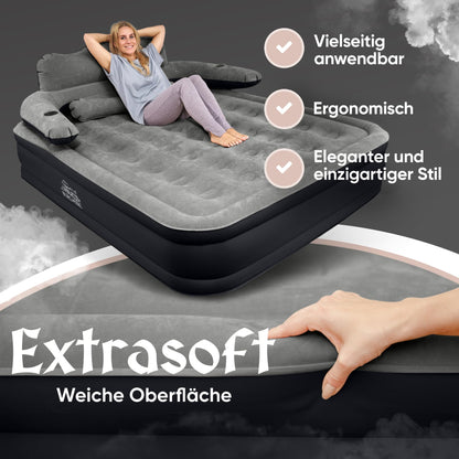 Burgwerk Luftbett selbstaufblasend 2 Personen 203x152 cm mit Pumpe