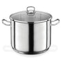 GSW Profi-Jumbotopf Kochtopf – Edelstahl 28cm 15L Silber. Runder Topf aus glänzendem Edelstahl. Perfekt zum Zubereiten großer Speisenmengen.