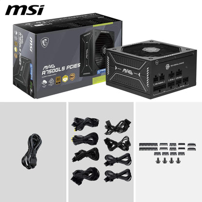 MSI MAG A750GLS PCIE5 Netzteil 750W 80 Plus Gold ATX 3.1 modular