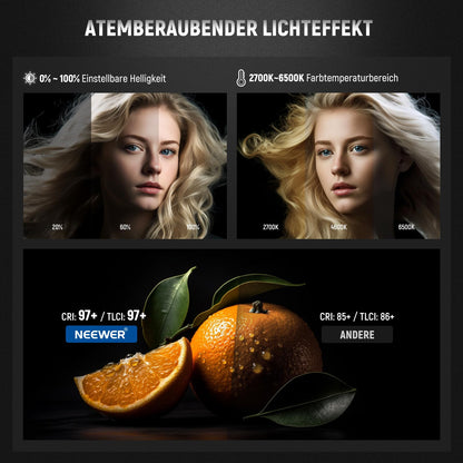 NEEWER CB60B LED Videoleuchte 70W zweifarbig mit Bowens Mount