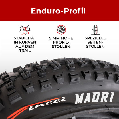 Fincci MTB Reifen Set 27.5 x 2.35 – 2x Faltreifen 60-584 schwarz