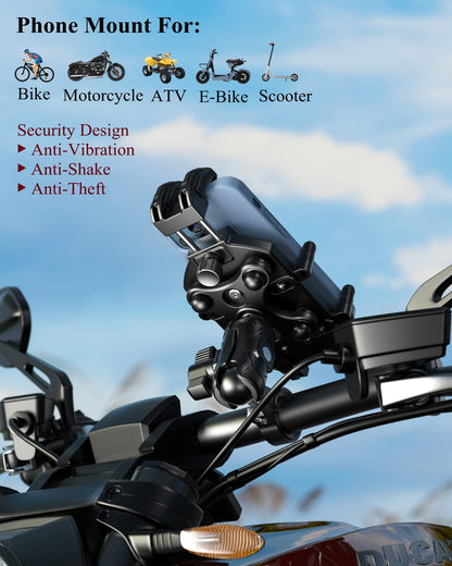 BRCOVAN Motorrad Handyhalterung M26-C1 mit Vibrationsdämpfer