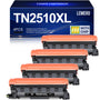 Lemero TN2510 TN2510XL Toner für Brother, 4er-Pack, Schwarz mit Chip – vier schwarze Tonerkartuschen