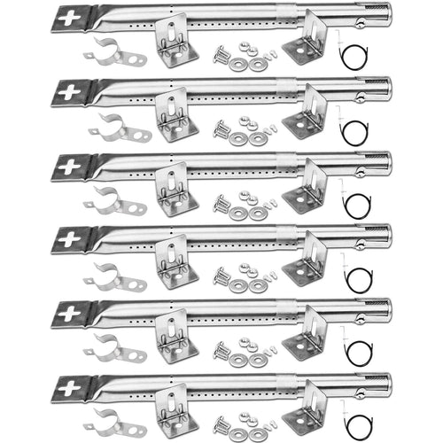 GFTIME Universal-Brenner aus Edelstahl, 6er-Set, 30,5–44,5 cm – Ersatzbrenner für Gasgrills