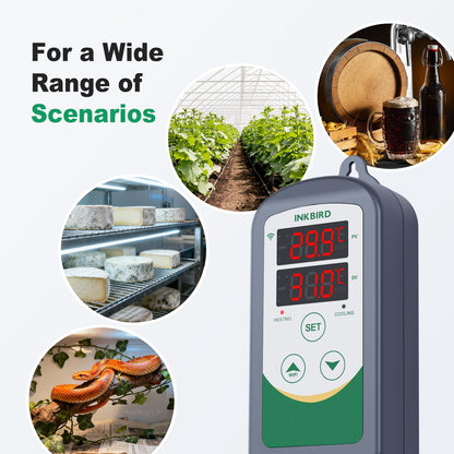 Inkbird ITC-308-WIFI Temperaturregler mit App-Steuerung, Grau