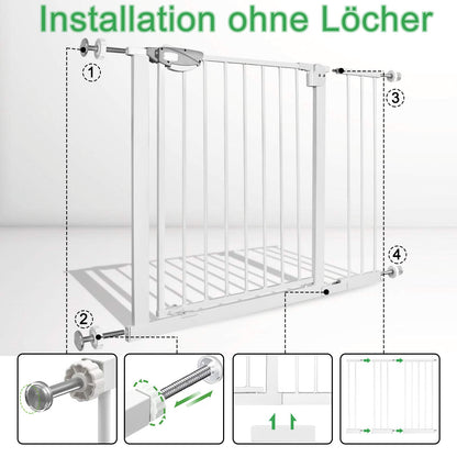 UISEBRT Treppenschutzgitter Türschutzgitter ohne Bohren, 105-115 cm