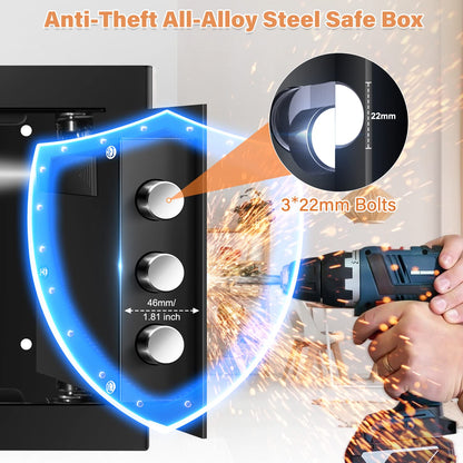 Digital Tresor 25L – Feuerfest, Möbeltresor mit Alarmanlage
