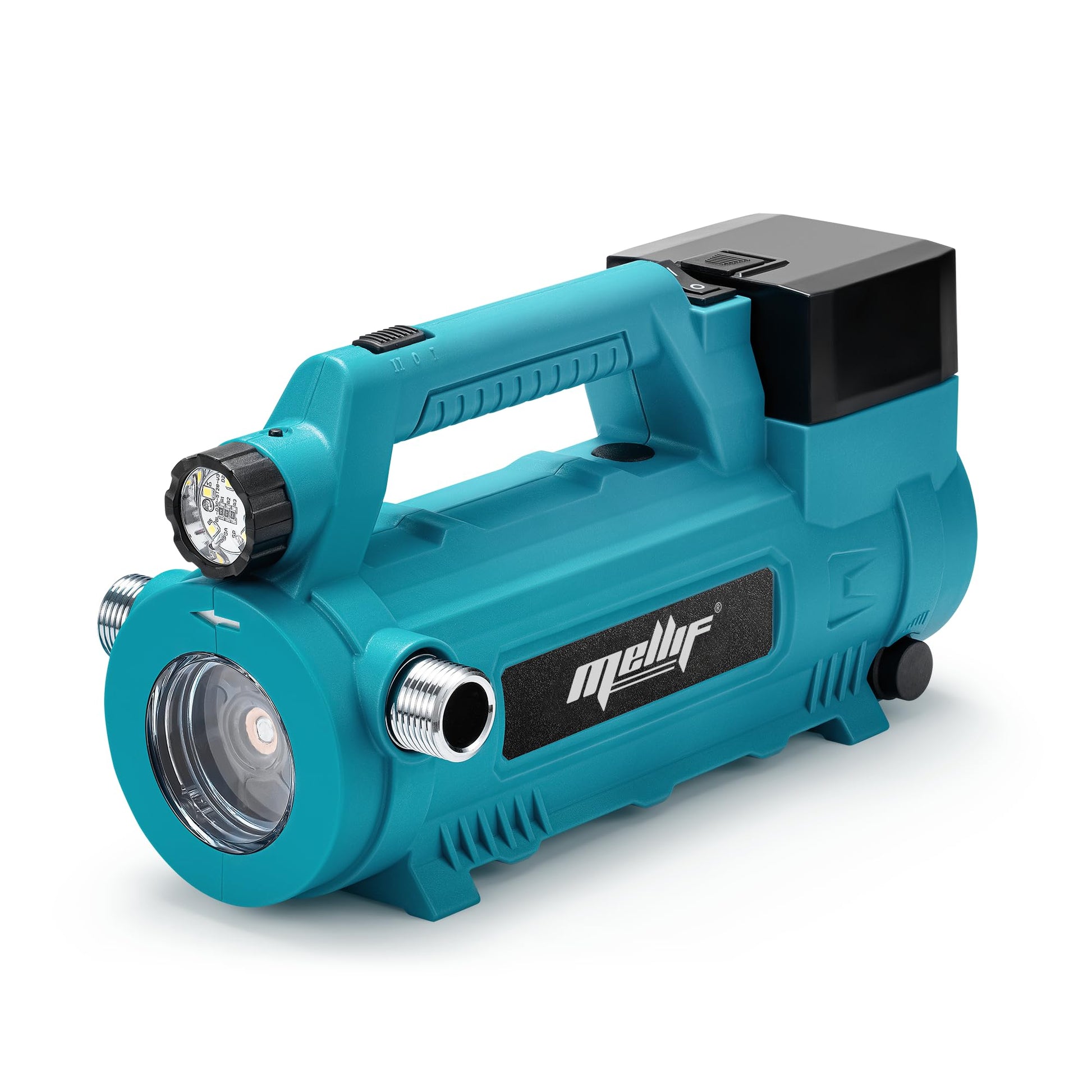 Mellif Akku-Wasserpumpe für Makita 18V – Kabellos Gartenpumpe solo. Robuste, kompakte Pumpe zur mobilen Gartenbewässerung.