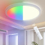 ONDTA LED Deckenleuchte Dimmbar RGB Panel Ø57cm – Neutralweiss 4000K. Rundes Panel für dimmbare RGB-Raumbeleuchtung.