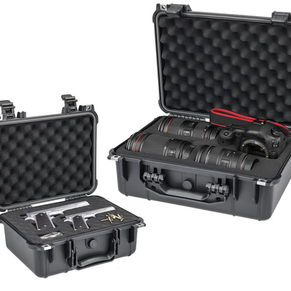 HMF ODK100 Outdoor-Fotokoffer, Transportkoffer mit Rasterschaumstoff