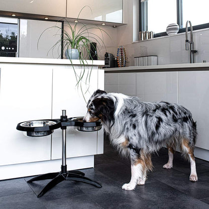 PetTec Hundenapf erhöht grosse Hunde - 2x 2.5L Schwarz