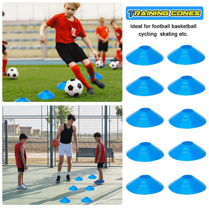 ZPONEED Fussball Trainingsset mit Slalomstangen und Hütchen