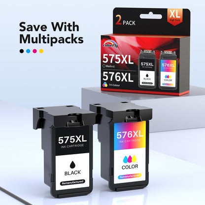 colorfly PG-575XL CL-576XL Druckerpatronen 2er-Pack für Canon PIXMA