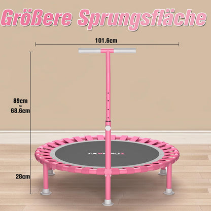 ZCMHAXJ Fitnesstrampolin klappbar, Ø 101,6 cm, mit Haltegriff, 204 kg