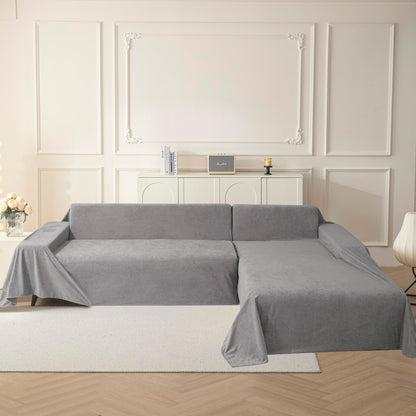 MYSKY HOME Sofabezug 2-Sitzer, Sofaüberwurf 180 x 300 cm, Grau