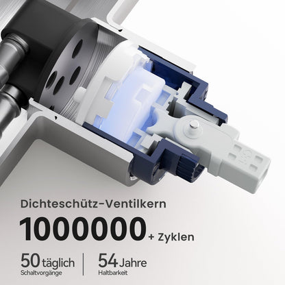 CECIPA Küchenarmatur Hochdruck mit ausziehbarer Brause, Edelstahl