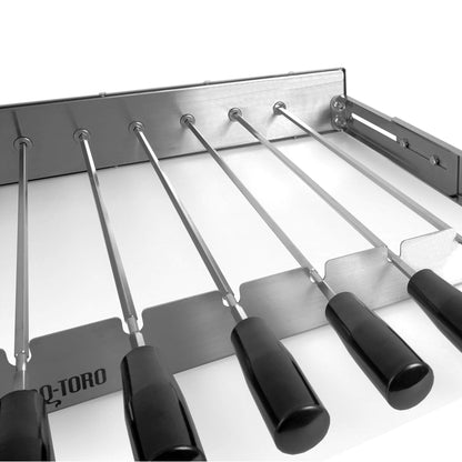 BBQ-Toro Spiessdreher – Edelstahl Drehspiess Aufsatz mit Motor