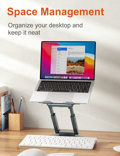 Laptop Ständer Höhenverstellbar 360° Drehbar Ergonomisch – Grau