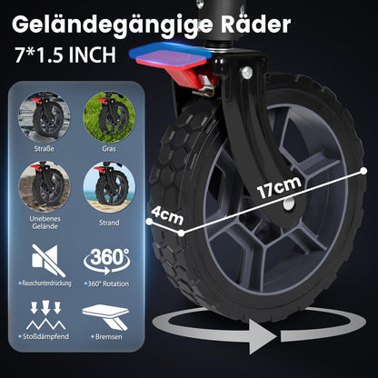 Sekey XXL Plus Bollerwagen Faltbar – 200L/200KG Tiefschwarz