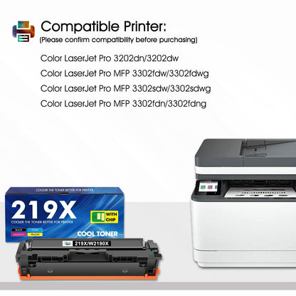 Cool Toner 219X 219A Toner 4er-Pack kompatibel für HP Color LaserJet