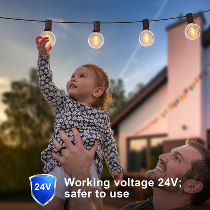 GPATIO LED Lichterkette Aussen, 45 m, 75 G40 Glühbirnen, IP45