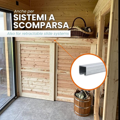 TENDAGGIMANIA Schiebetür Komplettset aus verzinktem Eisen, 200 cm