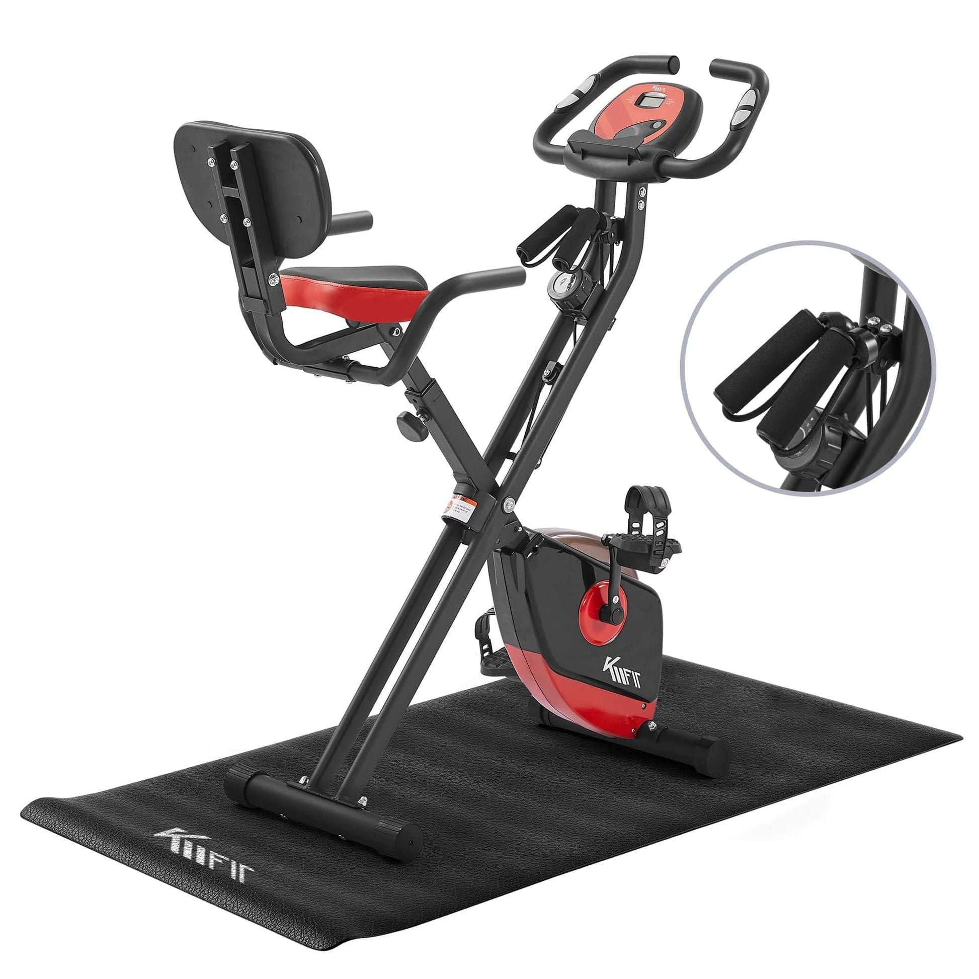 KM Fit 2in1 Hometrainer klappbar mit LCD-Display. Klappbares Gerät mit Pedalen, Sitz, LCD-Display. Für vielseitiges Cardio-Training.